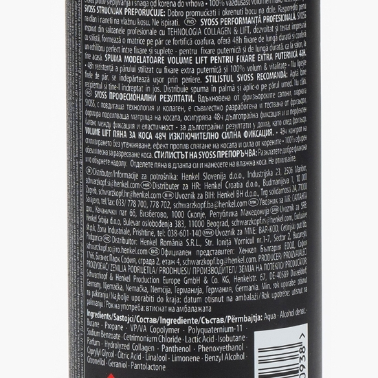 Spumă pentru păr Volume Lift 250ml