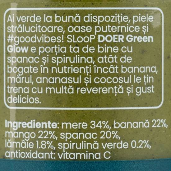 Smuti Up Doer cu spanac și spirulină verde 0.25l