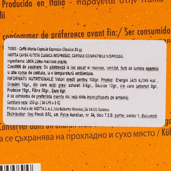 Capsule cafea Espresso Classico 30 băuturi 150g