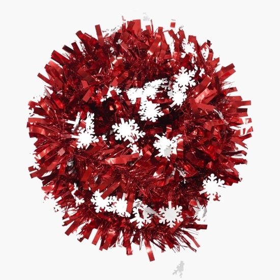 Beteală Crăciun, roșie, 2mx9cmx9cm