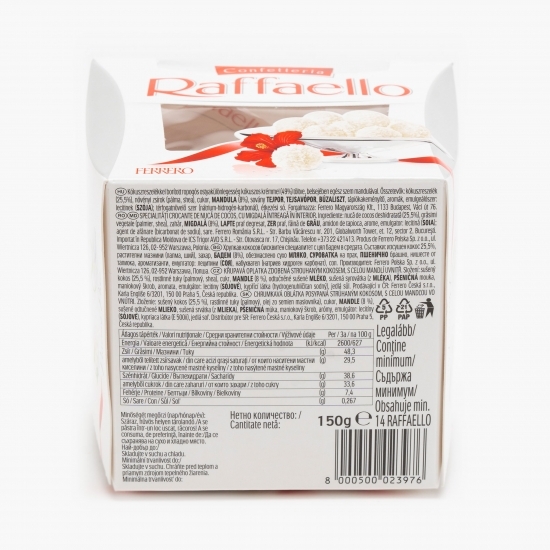 Specialități crocante de nucă de cocos cu migdală întreagă în interior 150g