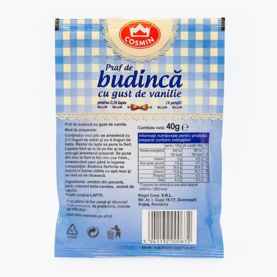 Praf de budincă cu gust de vanilie 40g