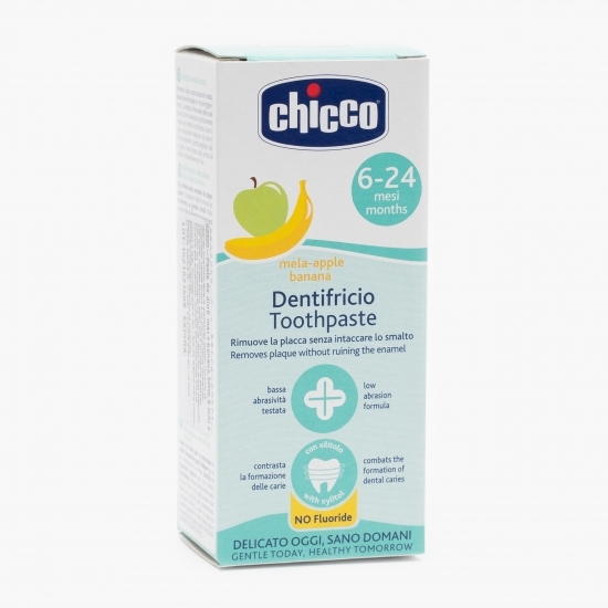 Pastă de dinți măr + banană, +6 luni, 50ml