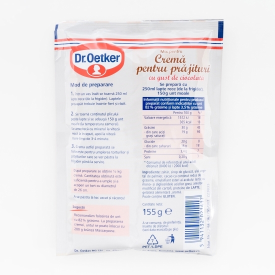 Mix pentru cremă pentru prăjituri cu gust de ciocolată 155g 