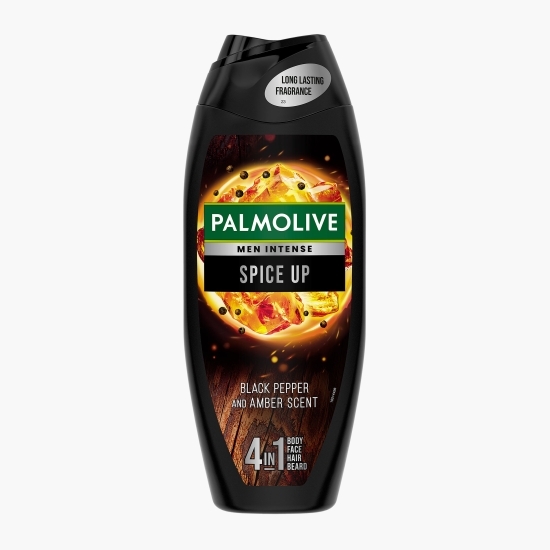 Gel de duș 4în1, Men Intense Spice Up, cu piper negru și ambră 0.5l
