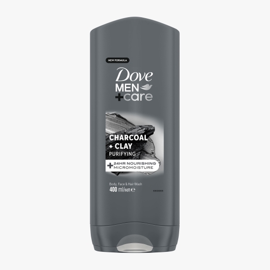 Șampon și gel de duș pentru bărbați Men+Care cu cărbune & argilă 400ml