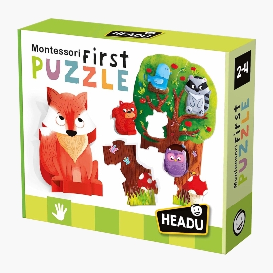 Joc Montessori - Primul meu puzzle: Pădurea, 2-4 ani