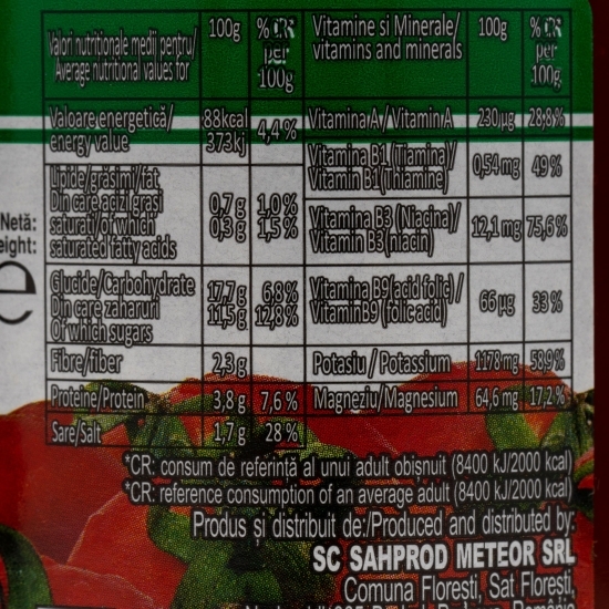 Pastă de tomate, concentrație 24%, 190g