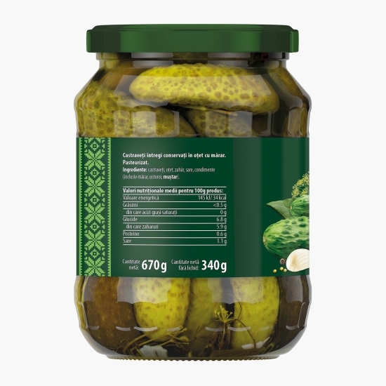 Castraveți în oțet 670g