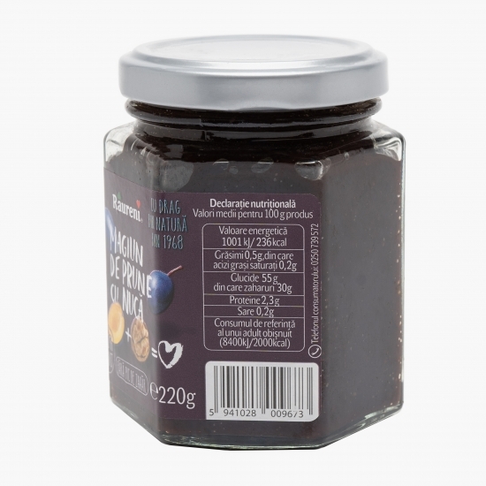 Magiun de prune cu nucă fără zahăr adăugat 220g