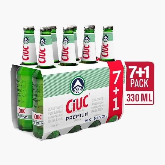 Bere blondă sticlă 8x0.33l (7+1)
