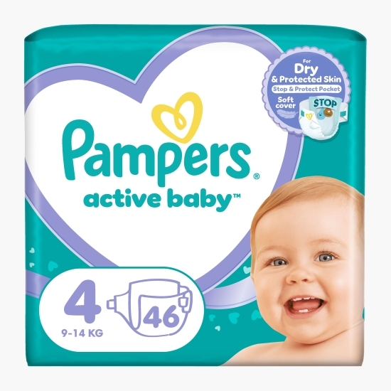 Scutece Active Baby, mărimea 4, 9-14kg, 46 buc
