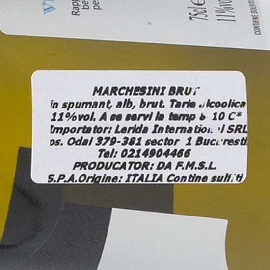 Vin spumant alb brut Bianco Brut, 11%, 750ml