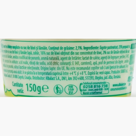 Iaurt cu bule de lămâie și kiwi Bobbastic, 150g