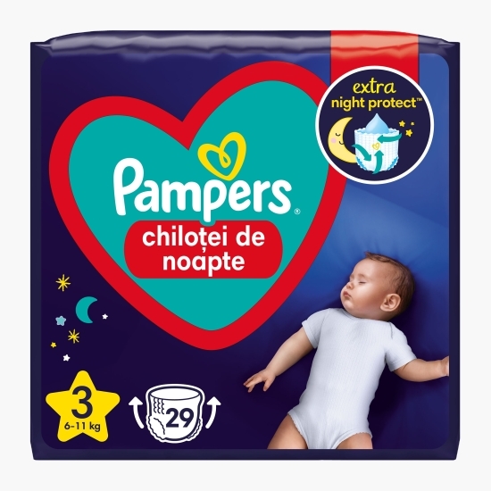 Scutece chiloțel Night Pants mărimea 3, 6-11kg, 29 buc