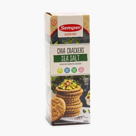 Biscuiți cu semințe de chia și sare de mare, fără gluten 160g