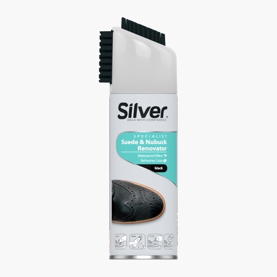 Spray recondiționare piele întoarsă/nubuck, negru, 250ml