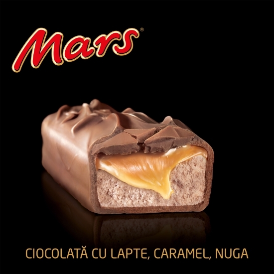 Batoane de ciocolată cu lapte, miez de caramel și nuga, 5x45g