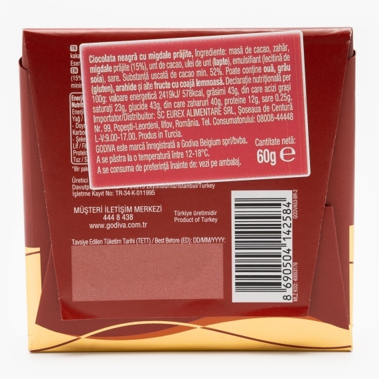 Ciocolată neagră cu migdale prăjite 60g
