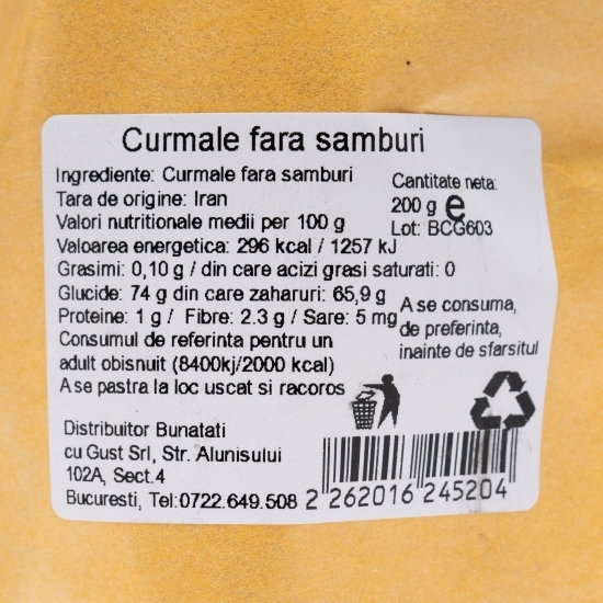 Curmale fără sâmburi 200g