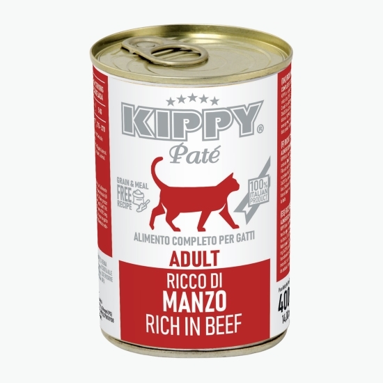 Hrană umedă pentru pisici adulte 400g, cu vită