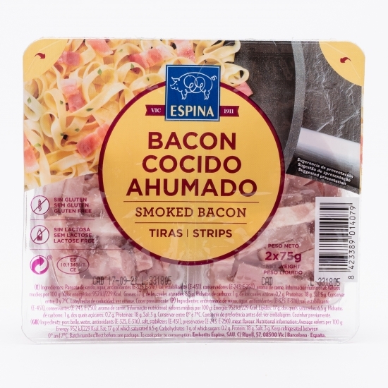 Bacon afumat cubulețe 2x75g