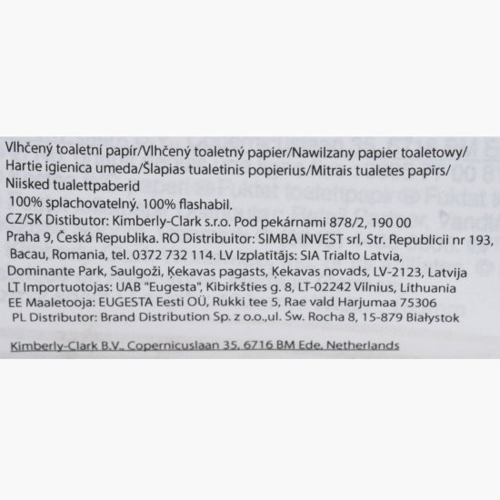 Hârtie igienică umedă tip șervețele, biodegradabilă, Pure, 38 buc