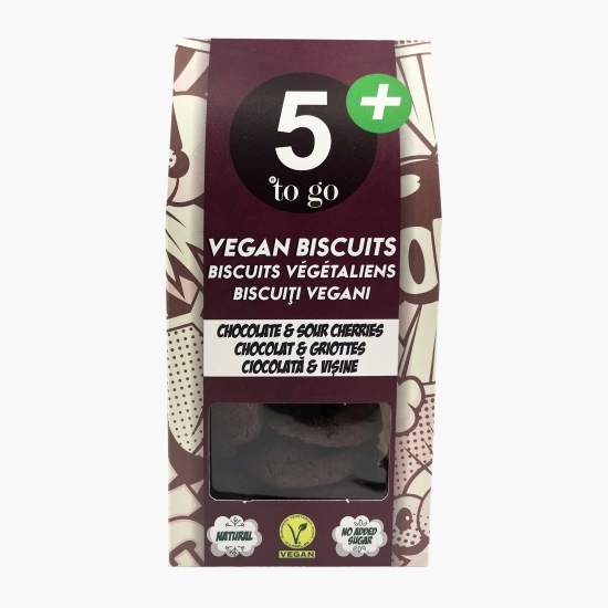 Biscuiți vegani cu ciocolată și vișine, fără zahăr adăugat 80g