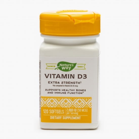 Vitamina D3 2000 UI (adulți) 120 capsule