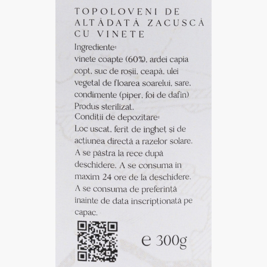 Zacuscă cu vinete de altădată 300g