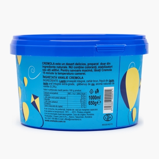Înghețată cu aromă de vanilie 1l