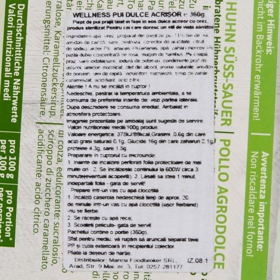 Pui dulce acrișor 360g