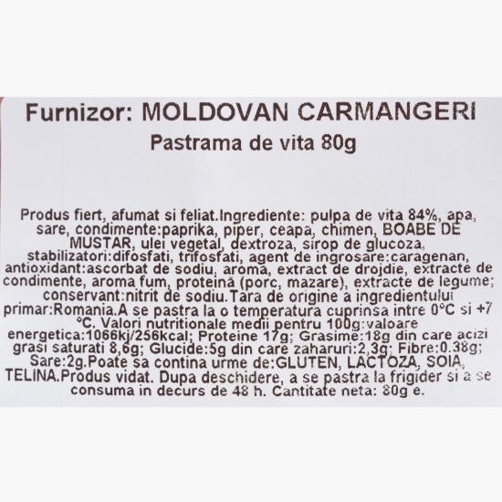 Pastramă de vită 80g
