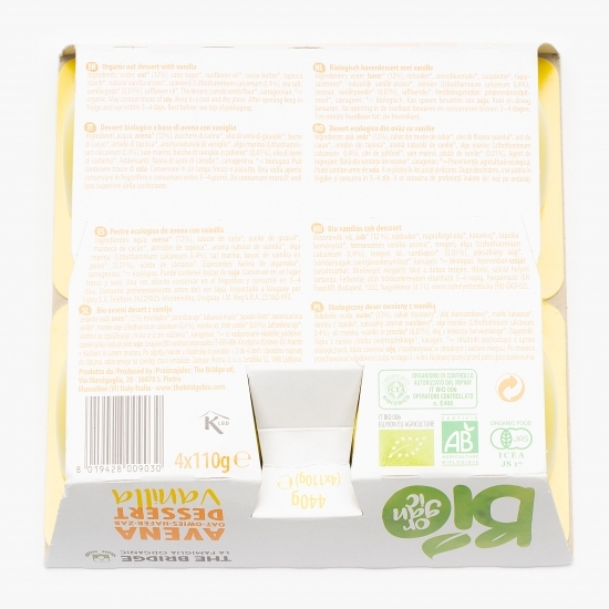 Desert ecologic din ovăz cu vanilie 4x110g