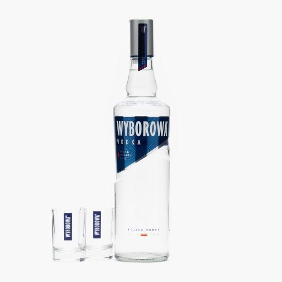 Vodcă 37.5% alc. 0.7l + 2 pahare