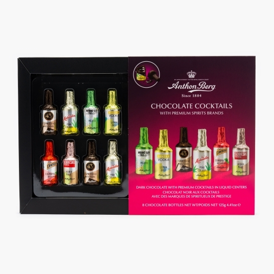 Praline ciocolată Cocktails Bottles 125g (8buc)