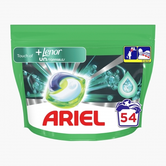 Detergent de rufe capsule All in One Pods +Unstoppables, 54 spălări