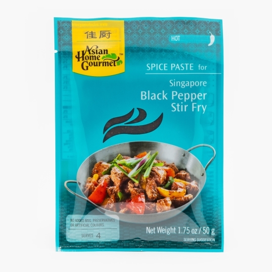 Pastă condimentată pentru orez prăjit cu piper negru, Stir Fry 50g
