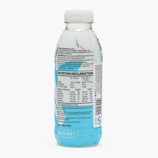 Băutură rehidratare Ice Blue Chill cu aromă de afine, portocale și lime 0.5l