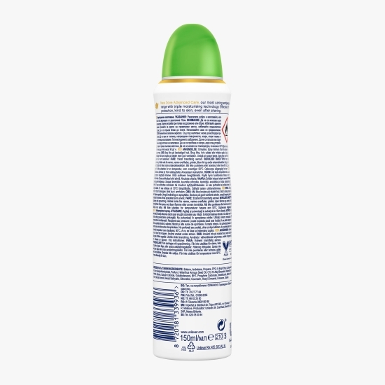 Antiperspirant spray Advanced Care cu castravete și ceai verde 150ml