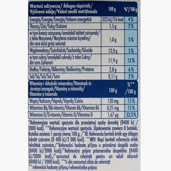 Iaurt de băut cu zmeură și vitamine 8x100g