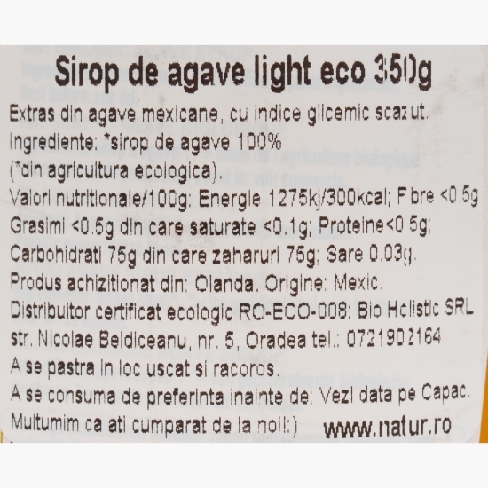 Sirop de agave light eco 350g
