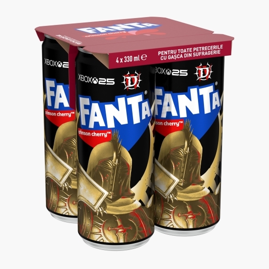 Băutură carbogazoasă Crimson Cherry, doză 4x0.33l