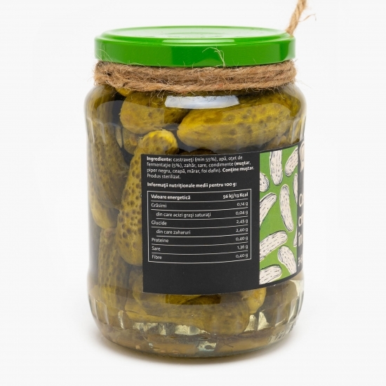 Castraveți crocanți în oțet, 3-6 cm, 375g