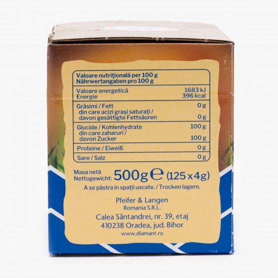 Zahăr brun la plic, din trestie 125x4g