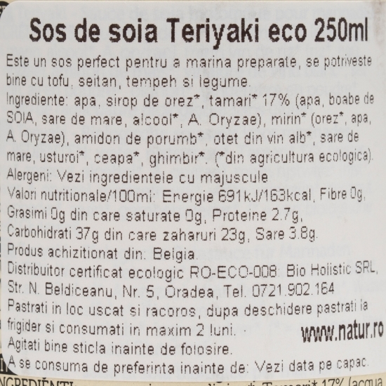 Sos de soia Teriyaki eco 250ml