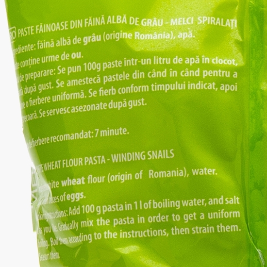 Paste făinoase - melci spiralați 400g