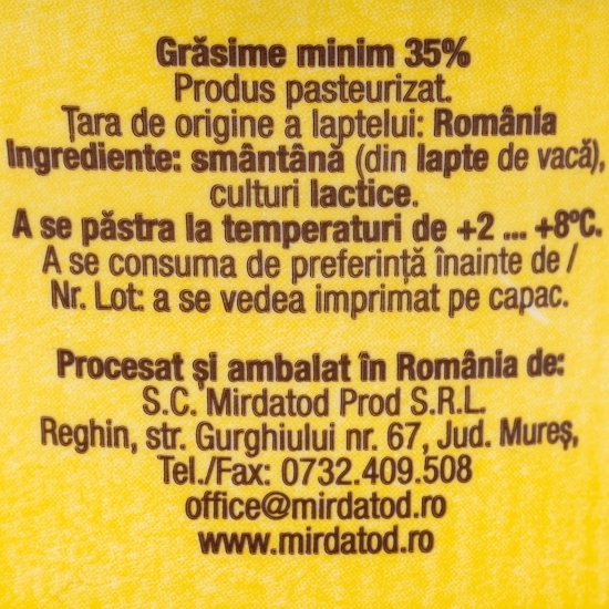 Smântână de Ibănești 35% grăsime, 200g