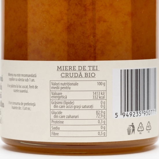 Miere de tei crudă eco 800g