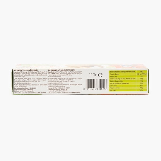 Biscuiți eco cu ovăz și grâu 110g